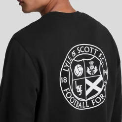 Sweatshirts*Lyle And Scott Football For All Graphic Sweatshirt in Black