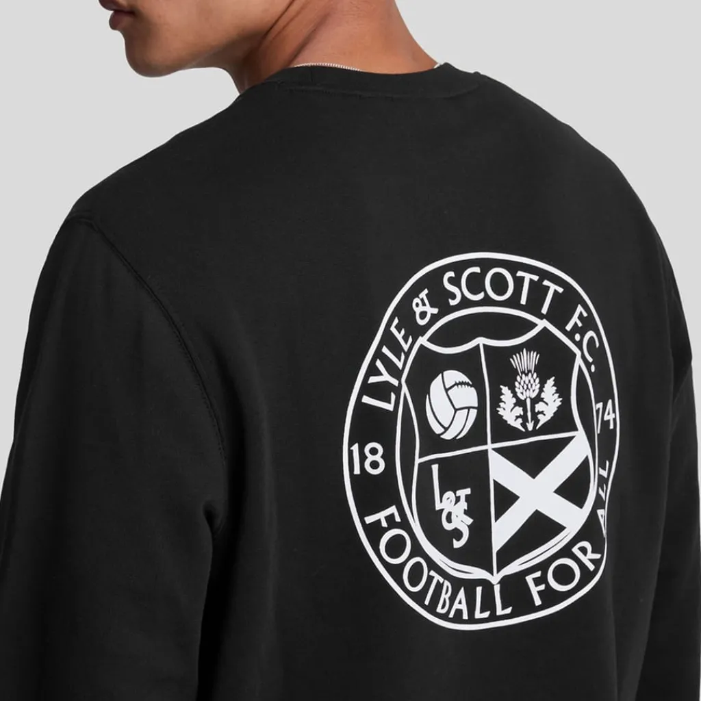 Sweatshirts*Lyle And Scott Football For All Graphic Sweatshirt in Black