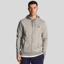 Sweatshirts*Lyle And Scott Full Zip Fly Fleece Hoodie in Grey