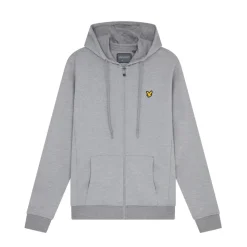 Sweatshirts*Lyle And Scott Full Zip Fly Fleece Hoodie in Grey