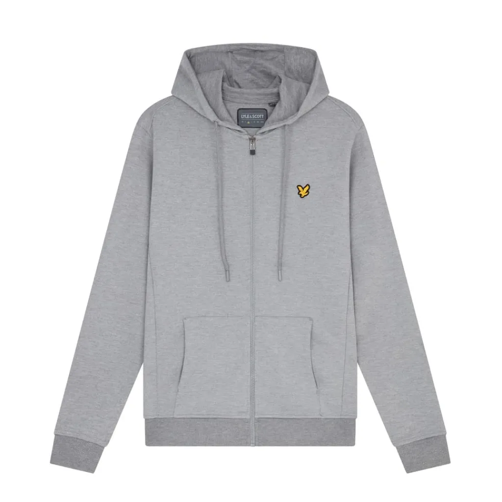 Sweatshirts*Lyle And Scott Full Zip Fly Fleece Hoodie in Grey