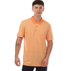 Polo Shirts*Lyle And Scott Golf Microstripe Polo Shirt in Orange