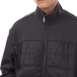 Coats And Jackets*Lyle And Scott Interlock Hybrid Panelled Bomber Jacket in Navy