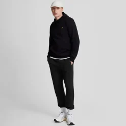 Trousers*Lyle And Scott Interlock Cuffed Sweatpants in Black
