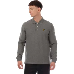 Polo Shirts|T-Shirts And Vests*Lyle And Scott Long Sleeve Polo Shirt in Grey