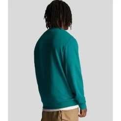 Sweatshirts*Lyle And Scott Loopback Embroidered Crewneck Sweatshirt in Green