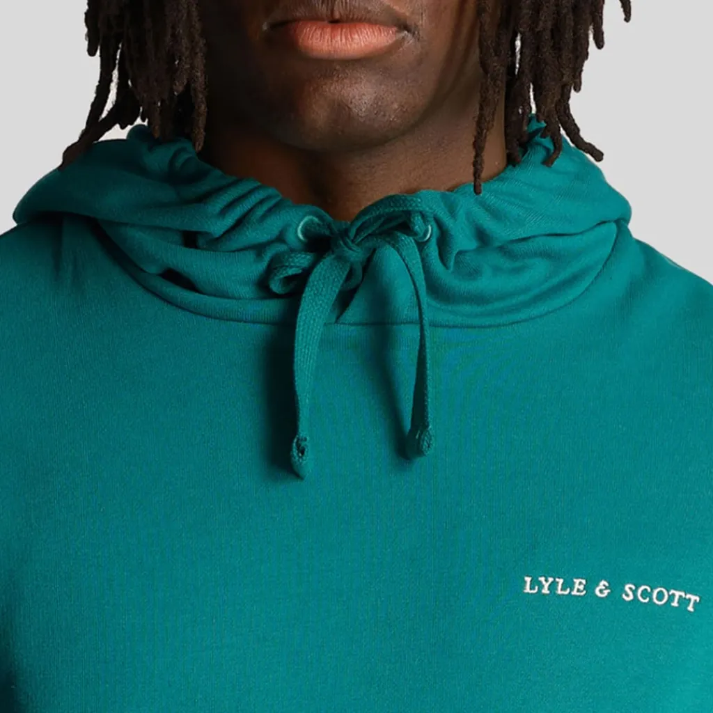 Sweatshirts|Hoodies*Lyle And Scott Loopback Embroidered Hoodie in Green