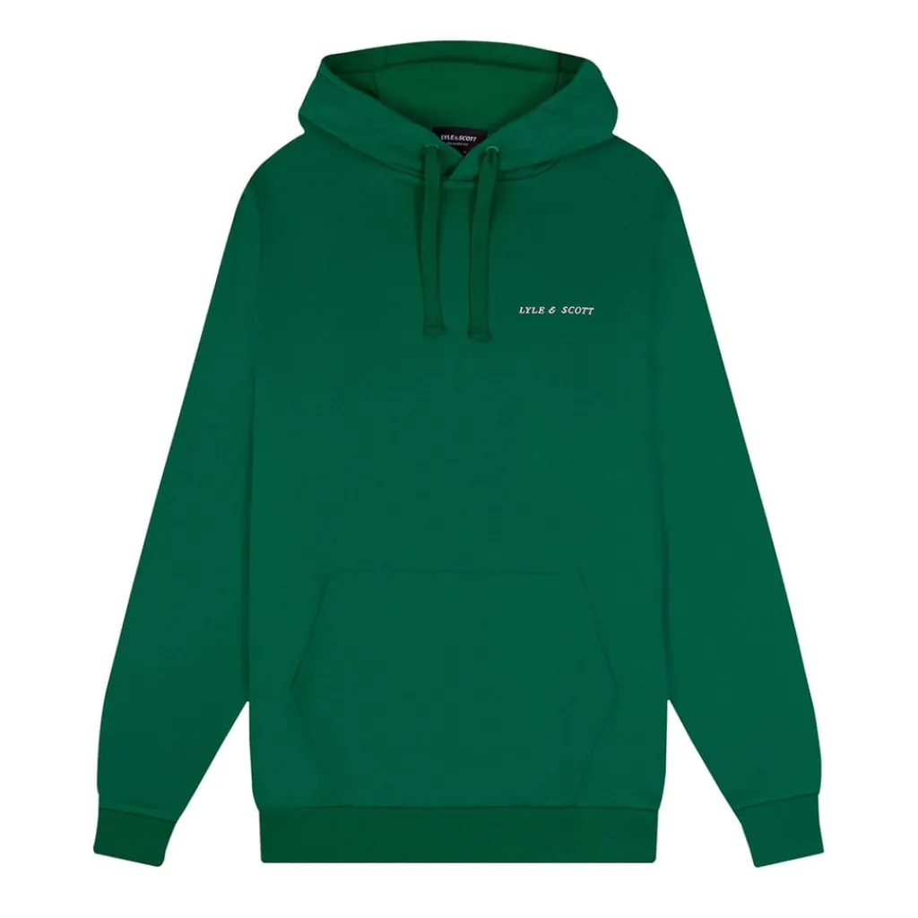 Sweatshirts|Hoodies*Lyle And Scott Loopback Embroidered Hoodie in Green