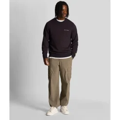 Sweatshirts*Lyle And Scott Loopback Embroidered Crewneck Sweatshirt in Navy