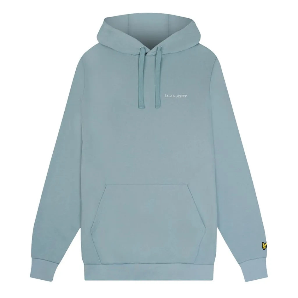 Sweatshirts|Hoodies*Lyle And Scott Loopback Embroidered Hoodie in Blue
