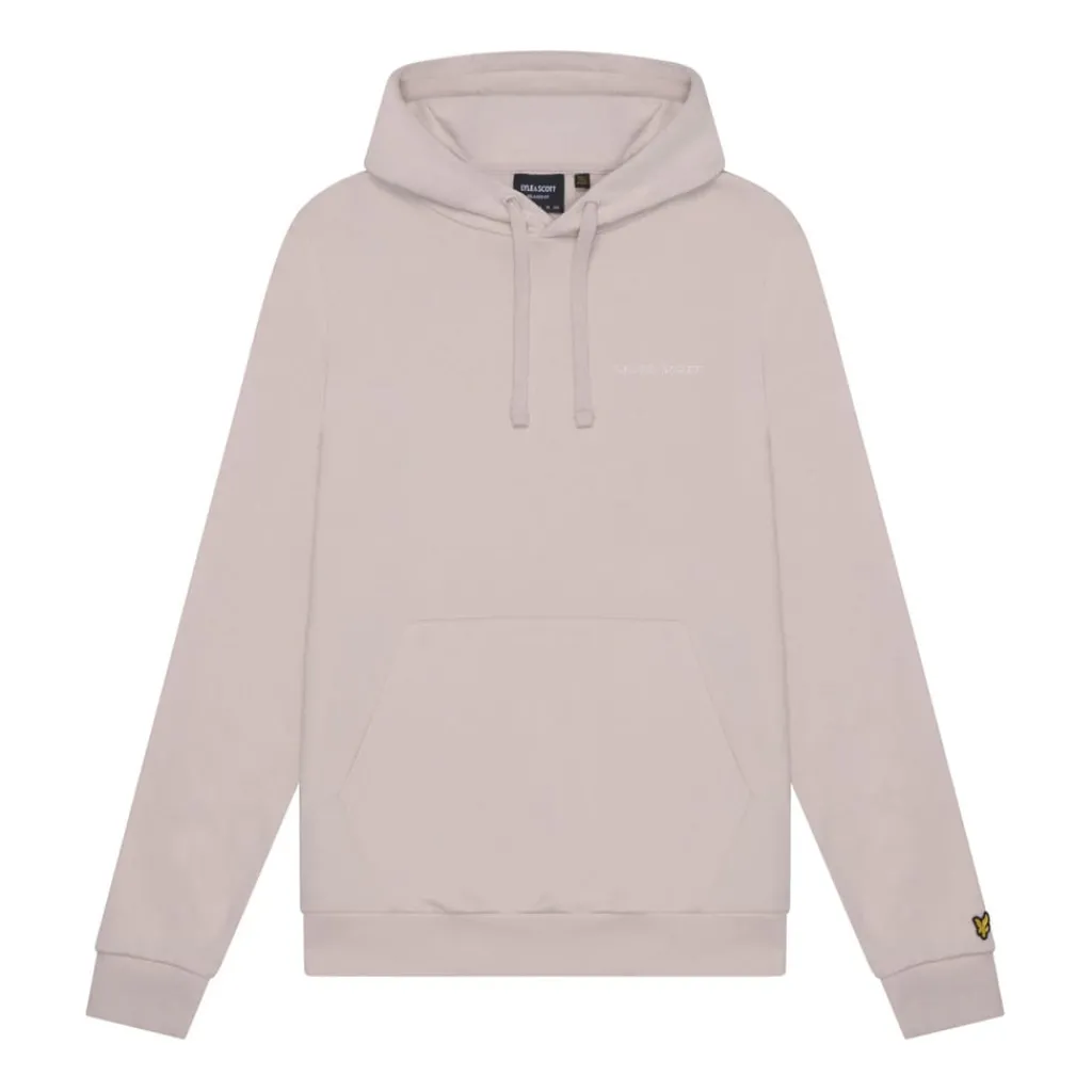 Hoodies*Lyle And Scott Loopback Embroidered Hoodie in Cream