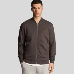 Coats And Jackets*Lyle And Scott Loopback Jersey Bomber Jacket in Gunmetal