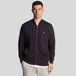 Coats And Jackets*Lyle And Scott Loopback Jersey Bomber Jacket in Navy