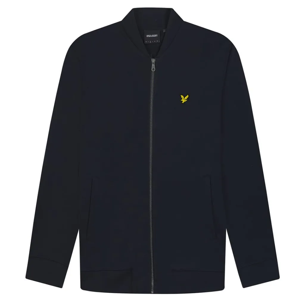 Coats And Jackets*Lyle And Scott Loopback Jersey Bomber Jacket in Navy