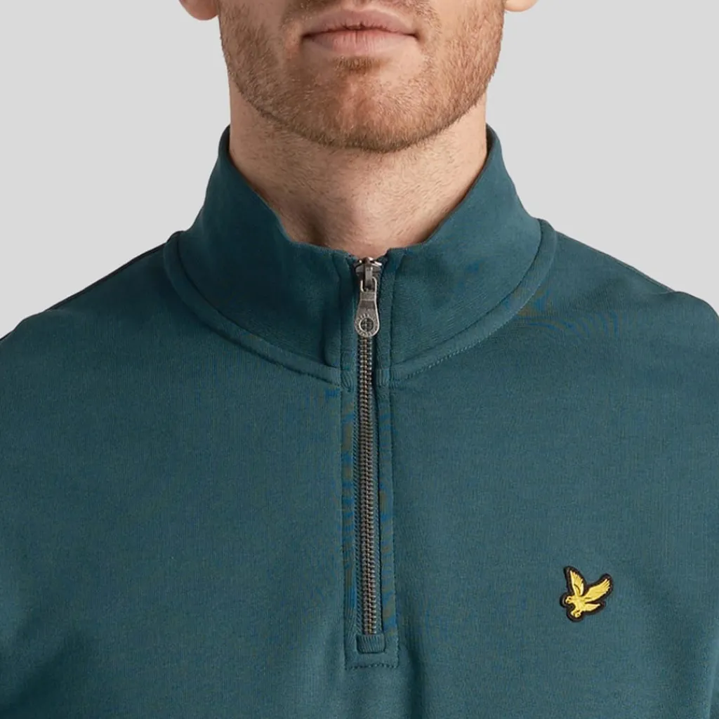 Sweatshirts*Lyle And Scott Loopback Quarter Zip Sweatshirt in Green