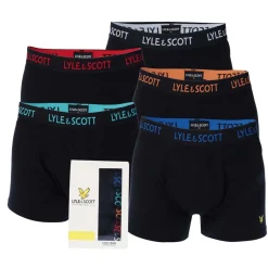 Gifts|Underwear And Socks*Lyle And Scott Mens Miller 5 Pack Boxer Shorts in Black