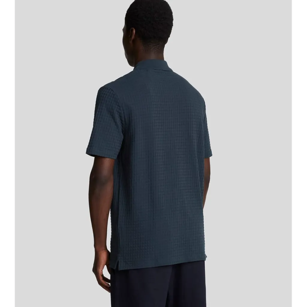 Polo Shirts*Lyle And Scott Micro Argyle Polo Shirt in Blue