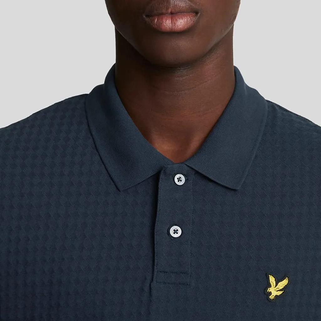 Polo Shirts*Lyle And Scott Micro Argyle Polo Shirt in Blue
