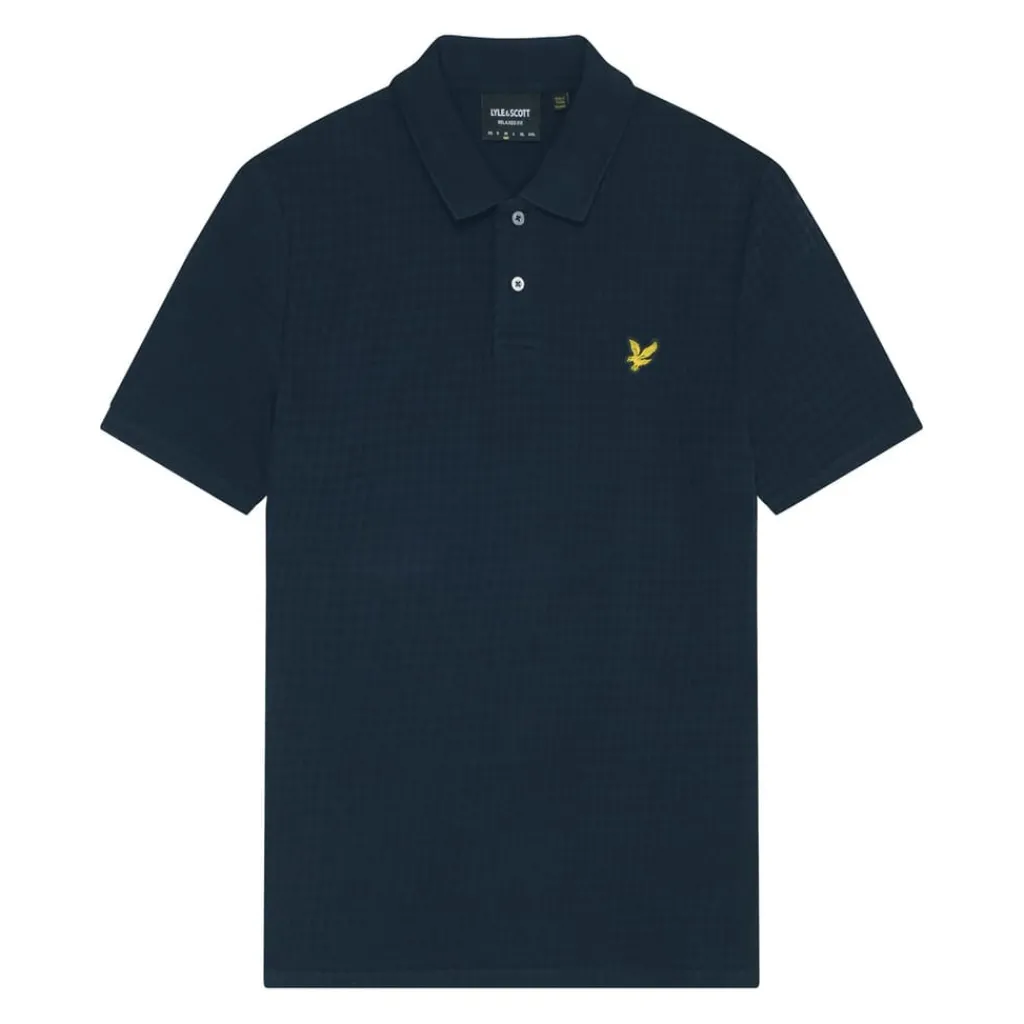 Polo Shirts*Lyle And Scott Micro Argyle Polo Shirt in Blue