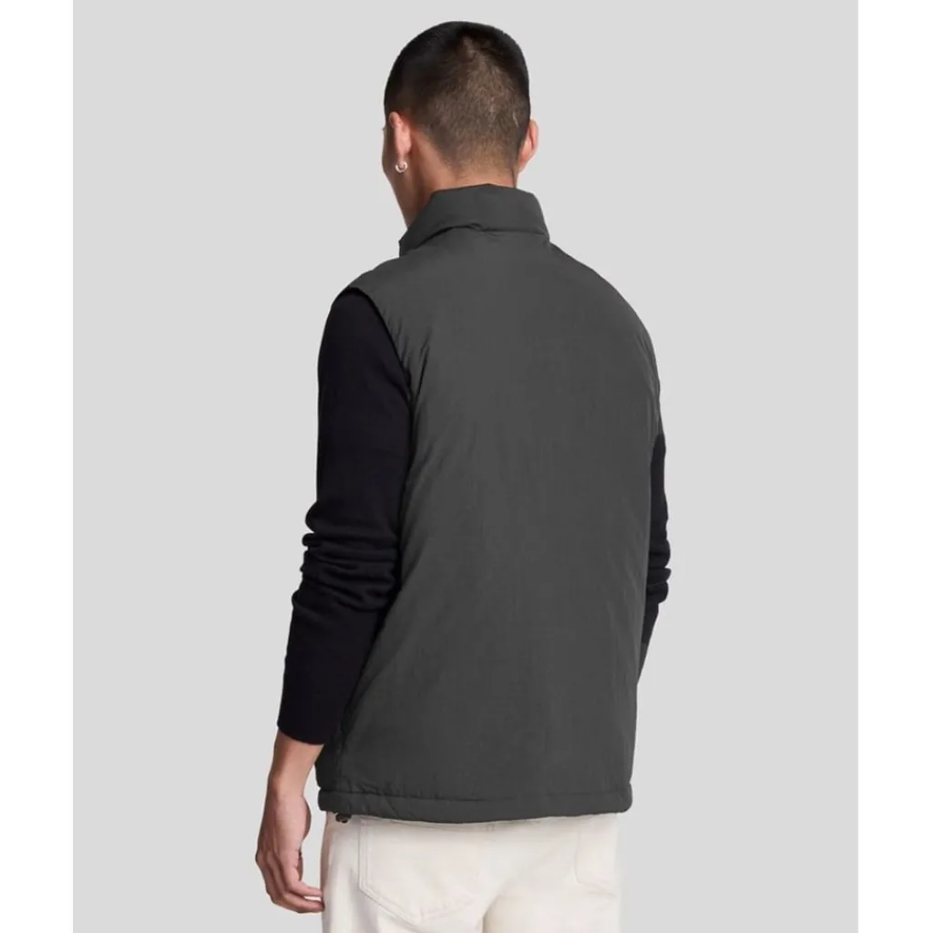 Coats And Jackets*Lyle And Scott Mock Neck Regular Fit Padded Vest in Black