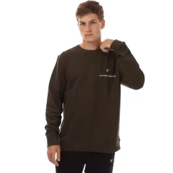 Sweatshirts*Lyle And Scott Organic Print Crew Neck Sweatshirt in olive