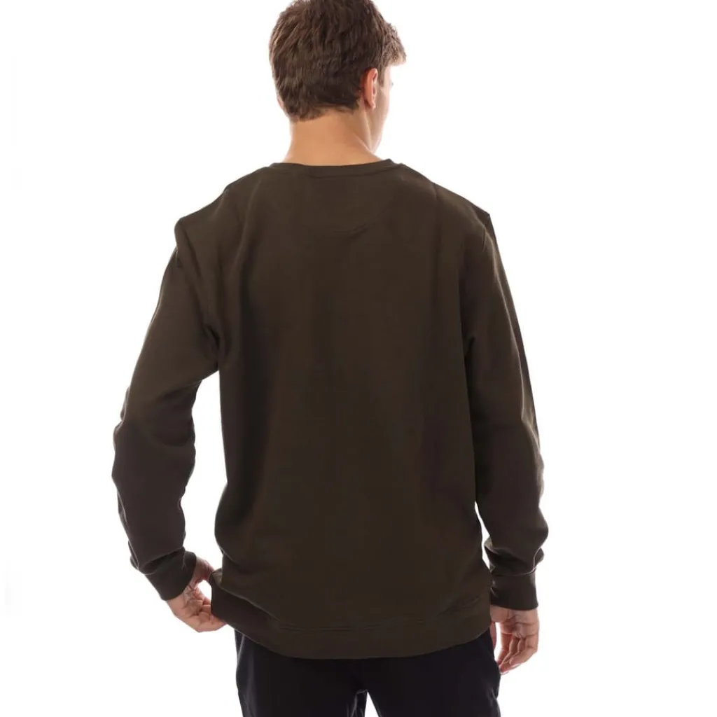 Sweatshirts*Lyle And Scott Organic Print Crew Neck Sweatshirt in olive