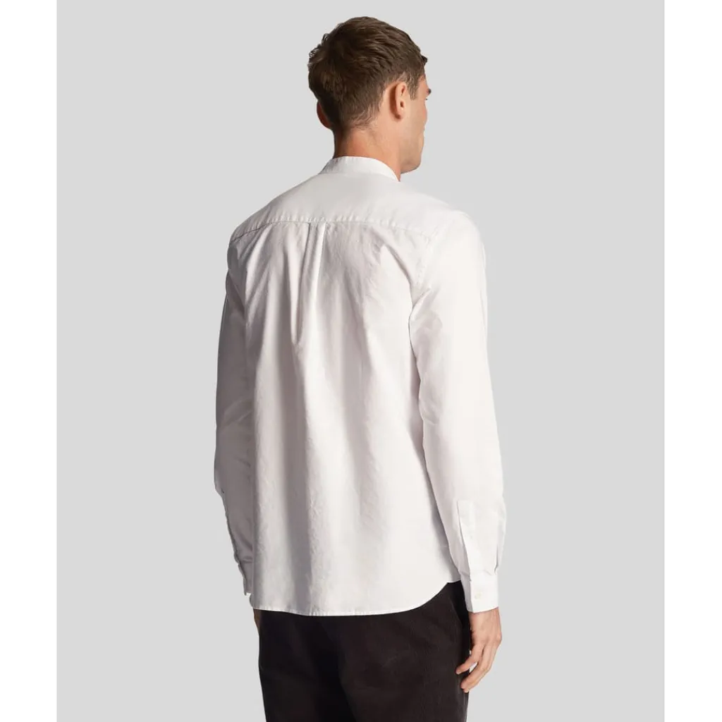 Shirts*Lyle And Scott Oxford Grandad Shirt in White