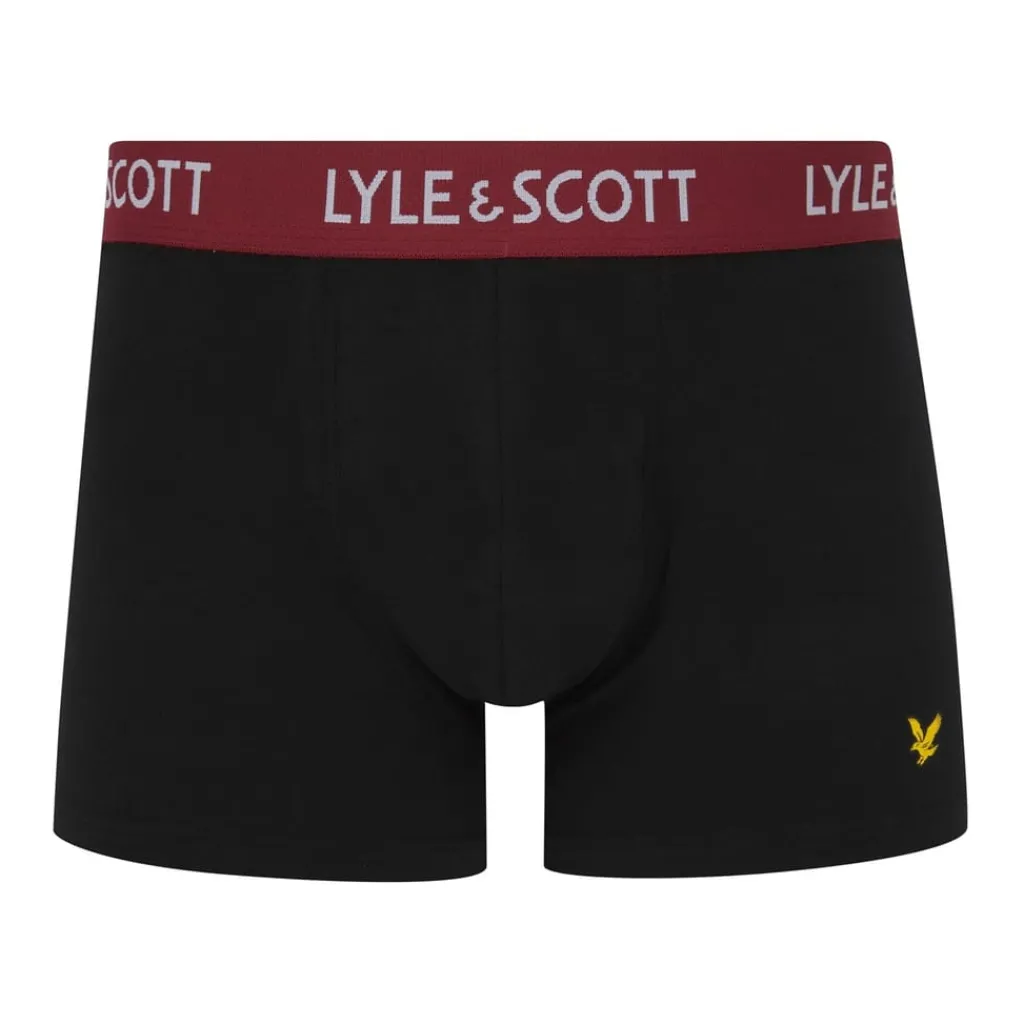 Underwear And Socks*Lyle And Scott 5pk Cre Trunks in Black