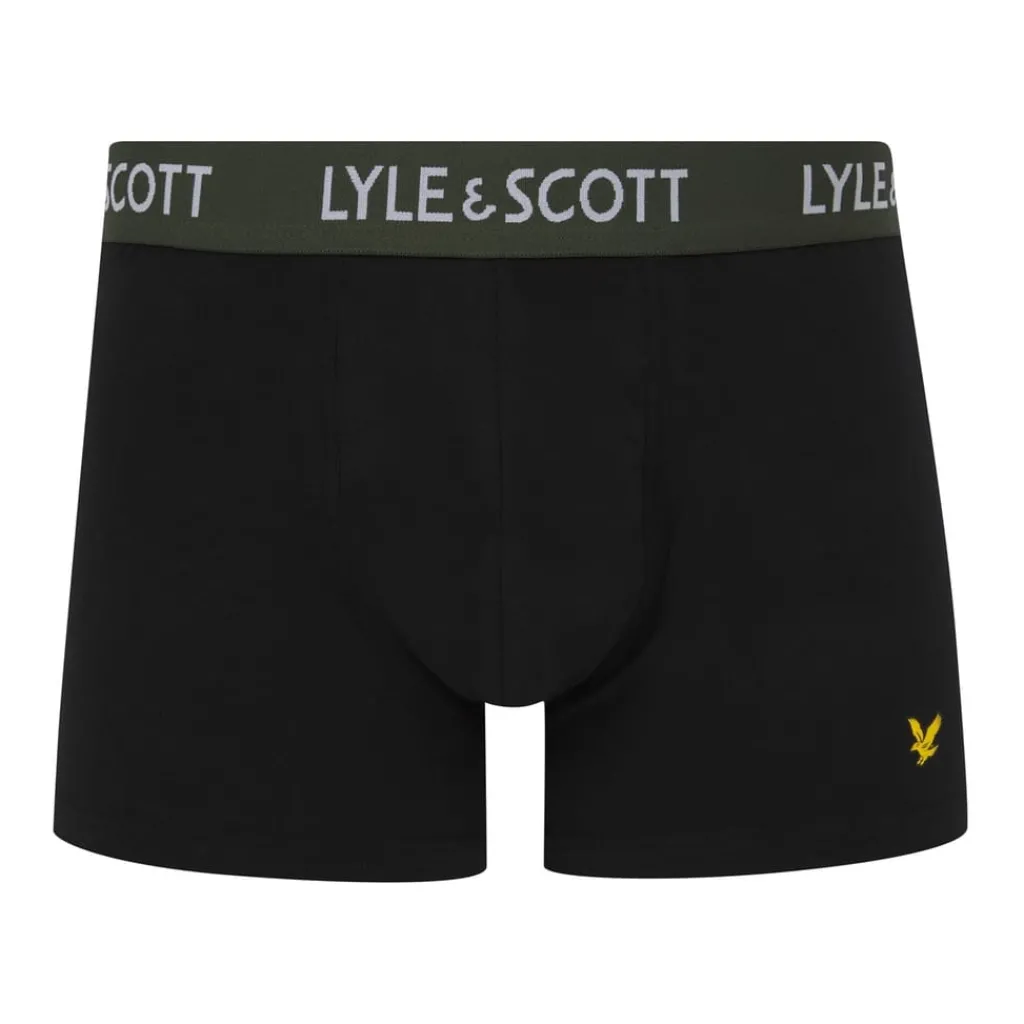 Underwear And Socks*Lyle And Scott 5pk Cre Trunks in Black