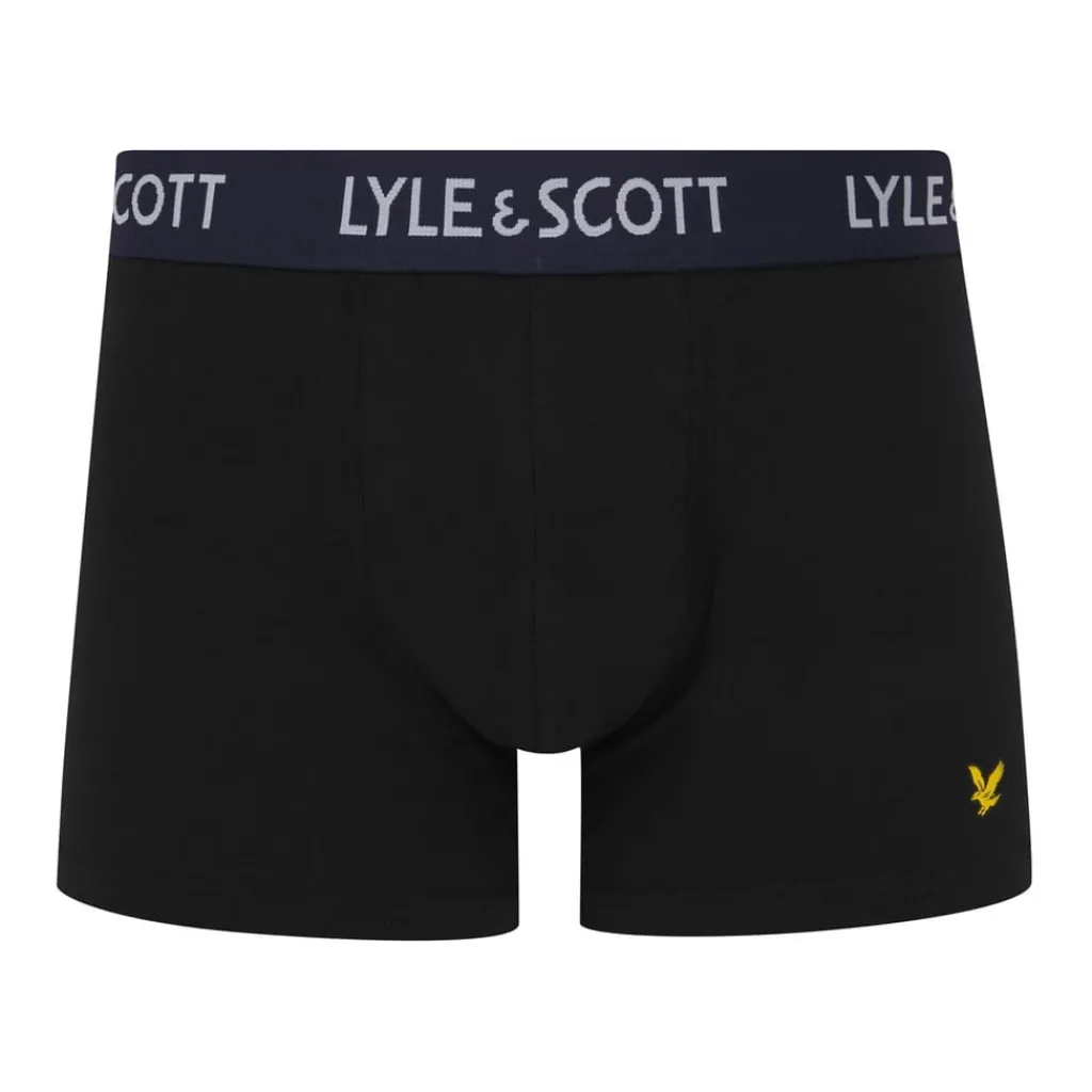 Underwear And Socks*Lyle And Scott 5pk Cre Trunks in Black