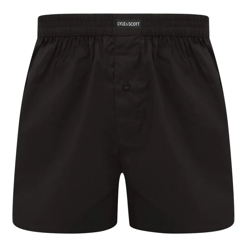 Underwear And Socks*Lyle And Scott 3pk Wvn Boxer in Black