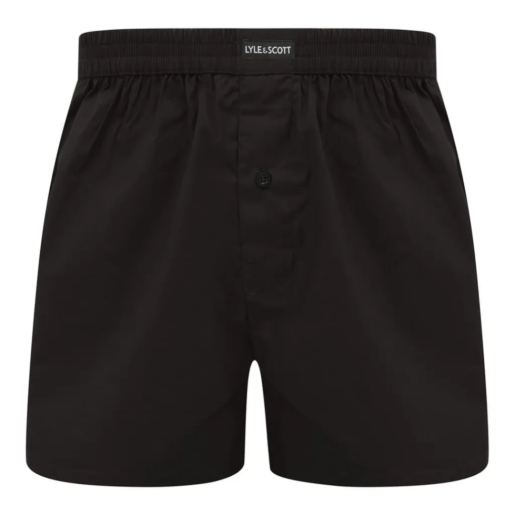 Underwear And Socks*Lyle And Scott 3pk Wvn Boxer in Black