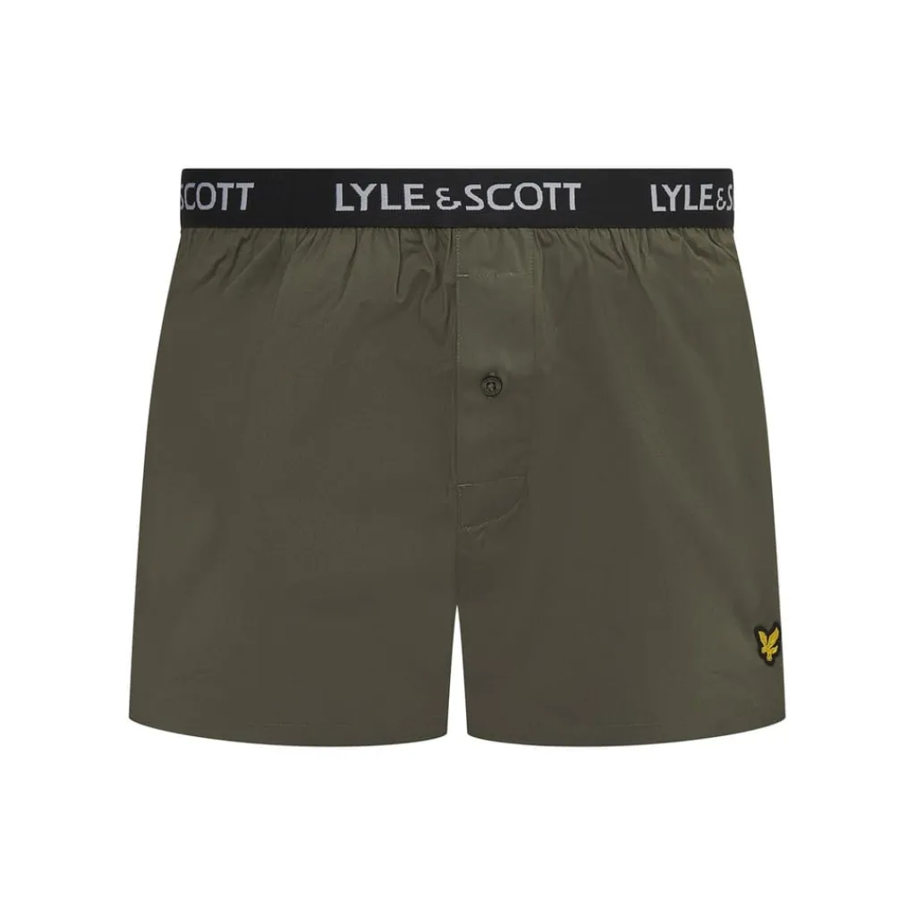 Underwear And Socks*Lyle And Scott 2pk Wvn Boxer in Black