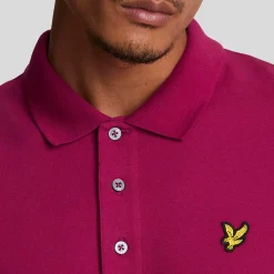 Polo Shirts*Lyle And Scott Plain Polo Shirt in Burgundy