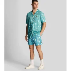 Shorts*Lyle And Scott Pool Print Swim Shorts in Blue