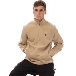 Sweatshirts*Lyle And Scott Quarter Zip Fleece in Beige