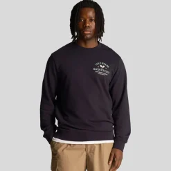 Sweatshirts*Lyle And Scott Racquet Club Graphic Sweatshirt in Navy