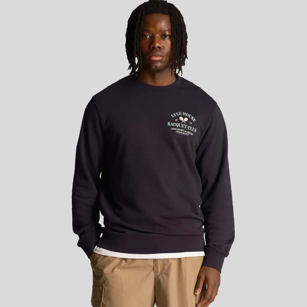 Sweatshirts*Lyle And Scott Racquet Club Graphic Sweatshirt in Navy