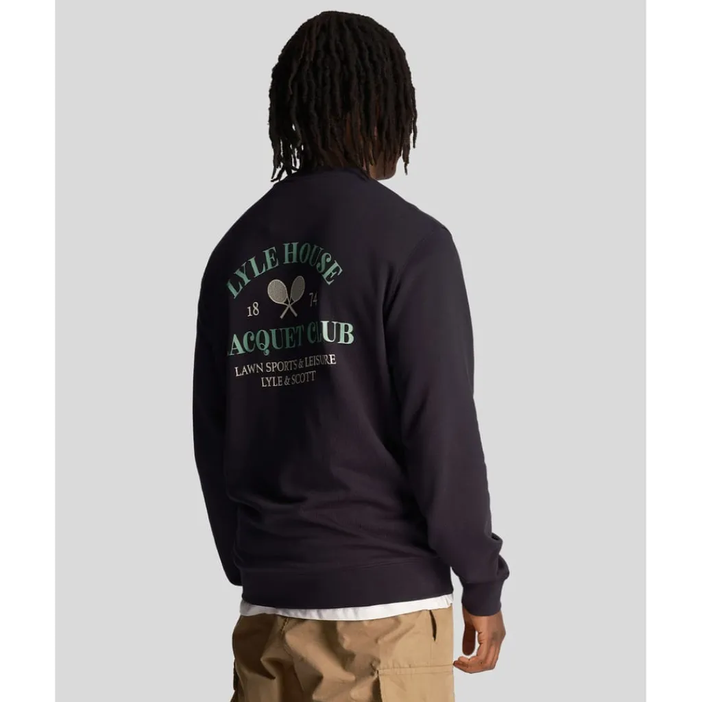 Sweatshirts*Lyle And Scott Racquet Club Graphic Sweatshirt in Navy