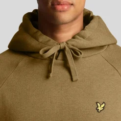 Hoodies*Lyle And Scott Raglan Racked Hoodie in olive