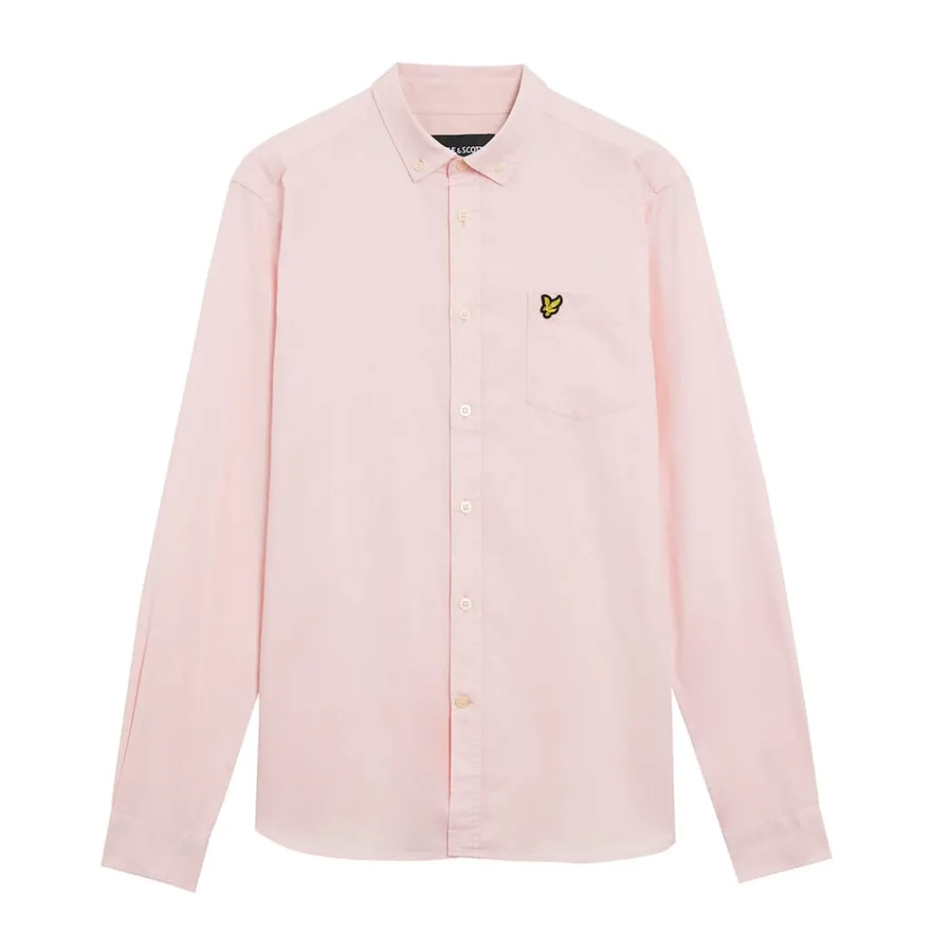 Shirts*Lyle And Scott Regular Fit Light Weight Oxford Shirt in Pink
