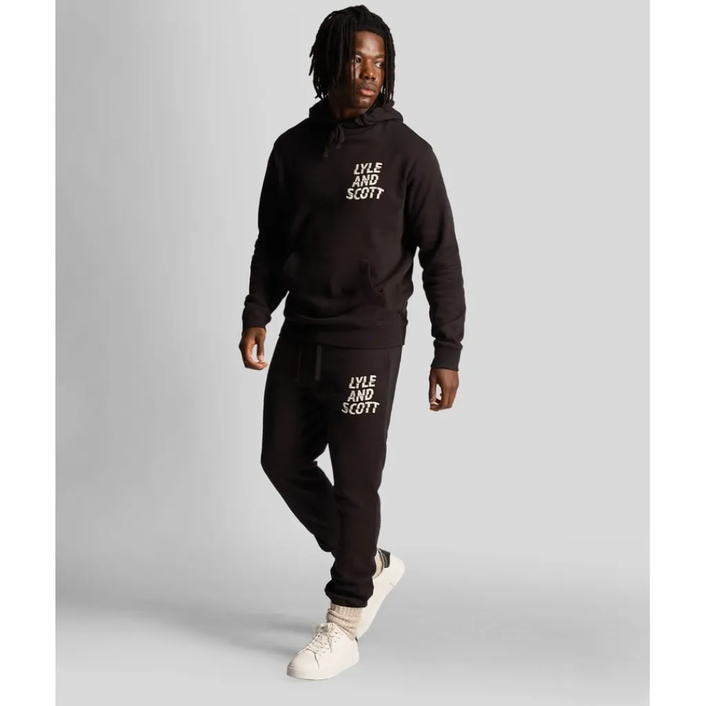 Trousers*Lyle And Scott Ripple Logo Joggers in Black