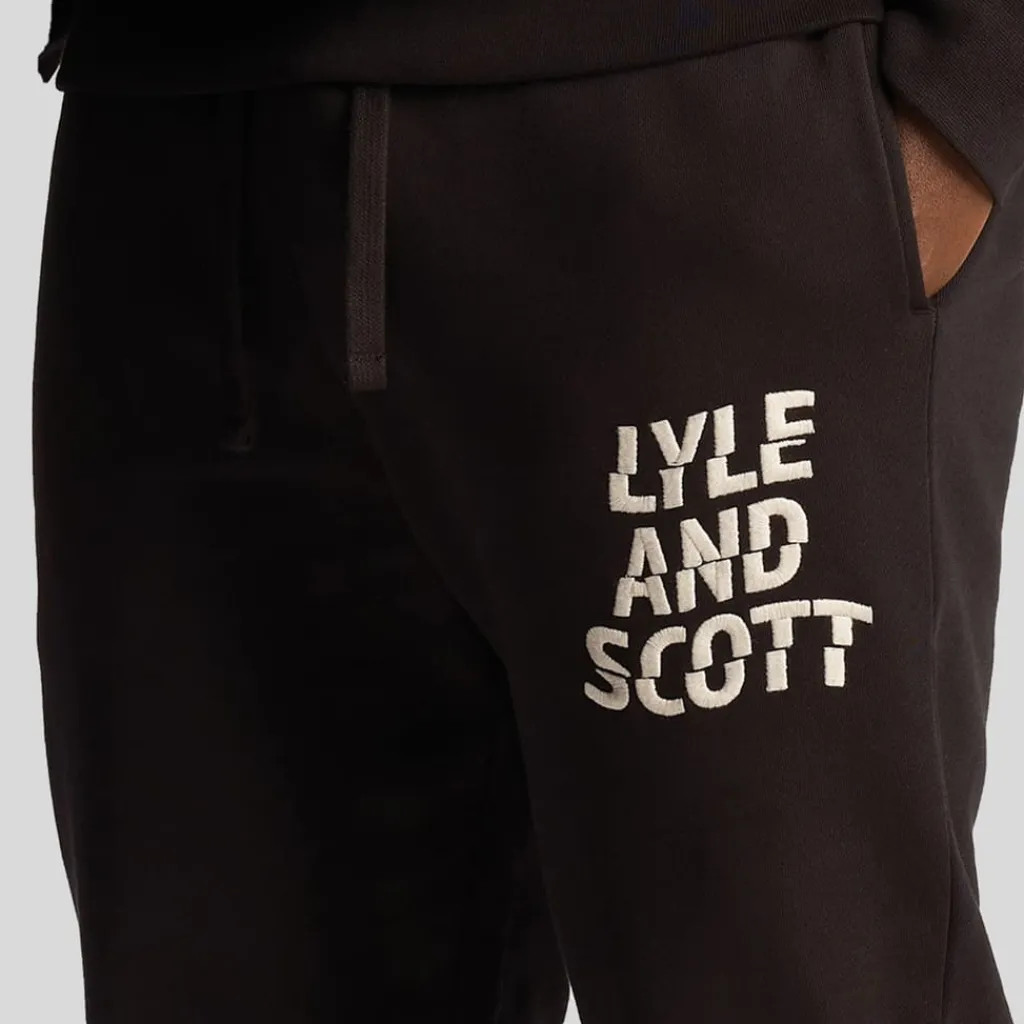 Trousers*Lyle And Scott Ripple Logo Joggers in Black