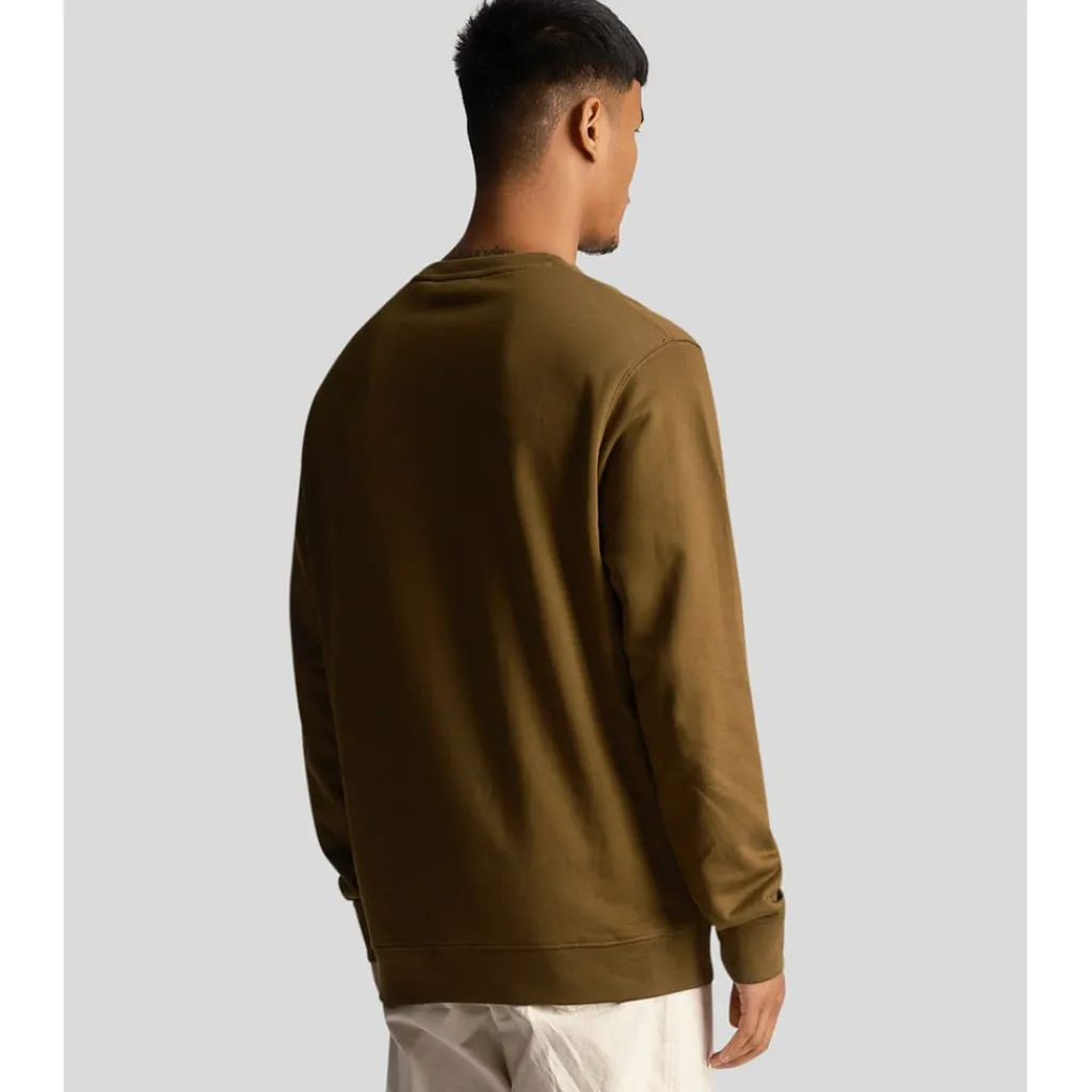 Sweatshirts*Lyle And Scott Ripple Logo Crewneck Sweatshirt in olive