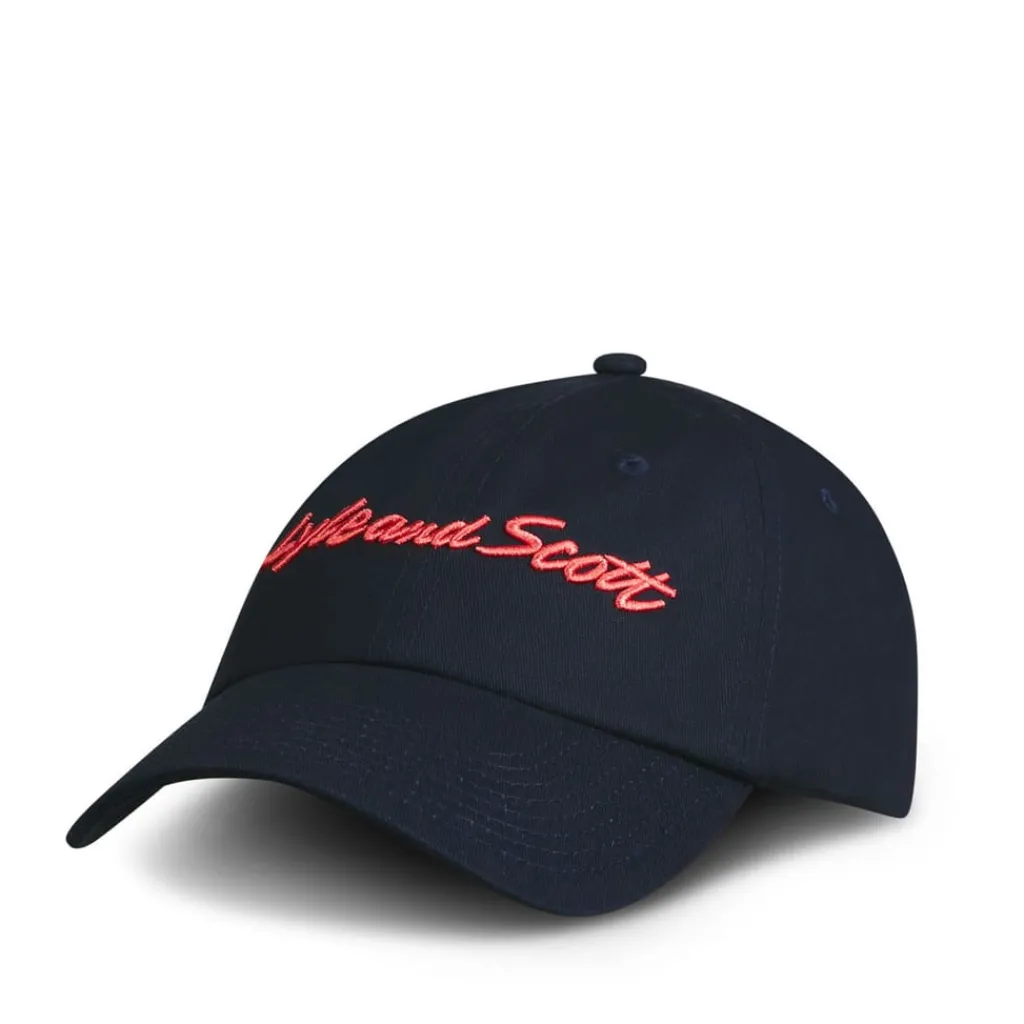 Caps-Hats*Lyle And Scott Script Embroidery Baseball Cap in Navy