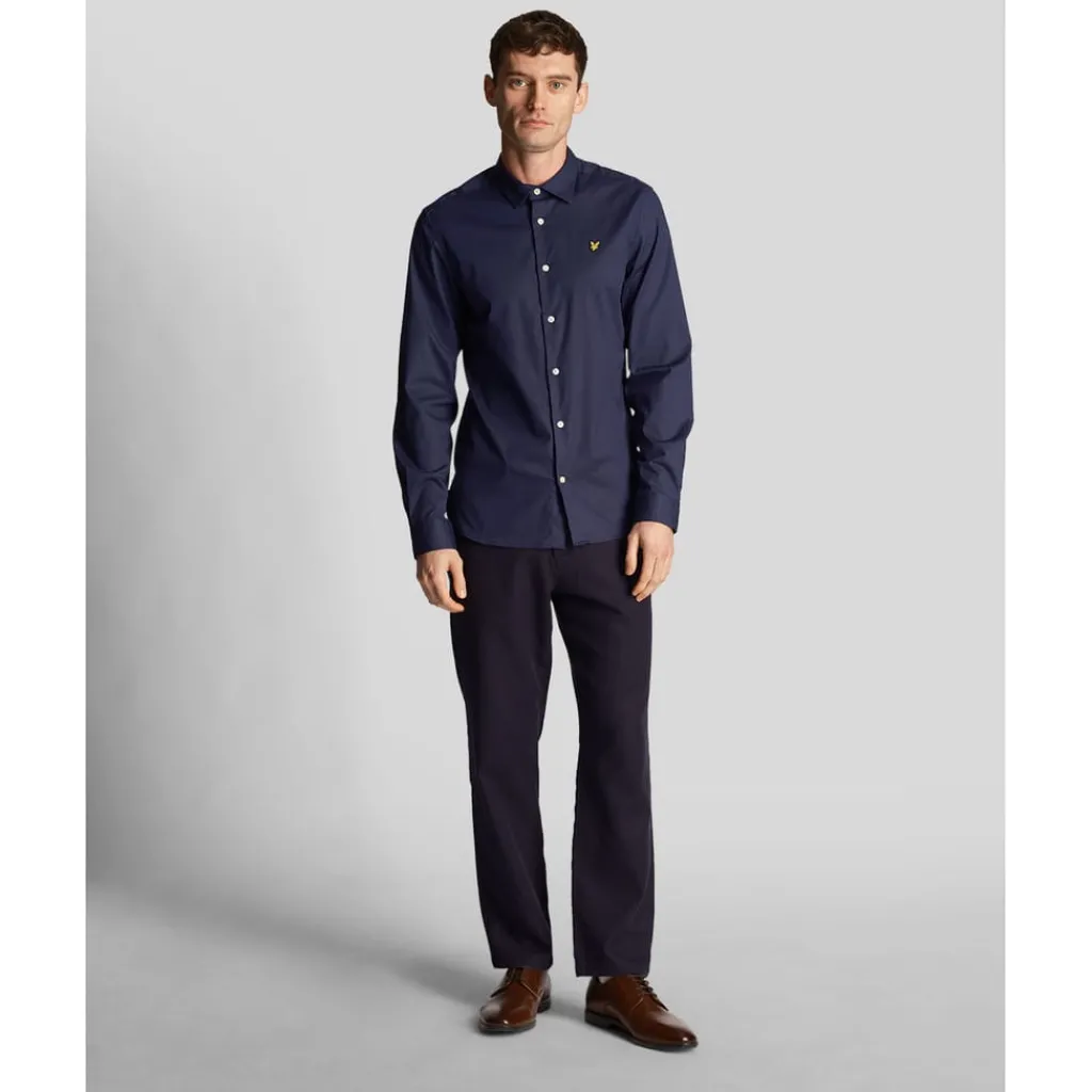 Shirts*Lyle And Scott Slim Fit Poplin Shirt in Navy