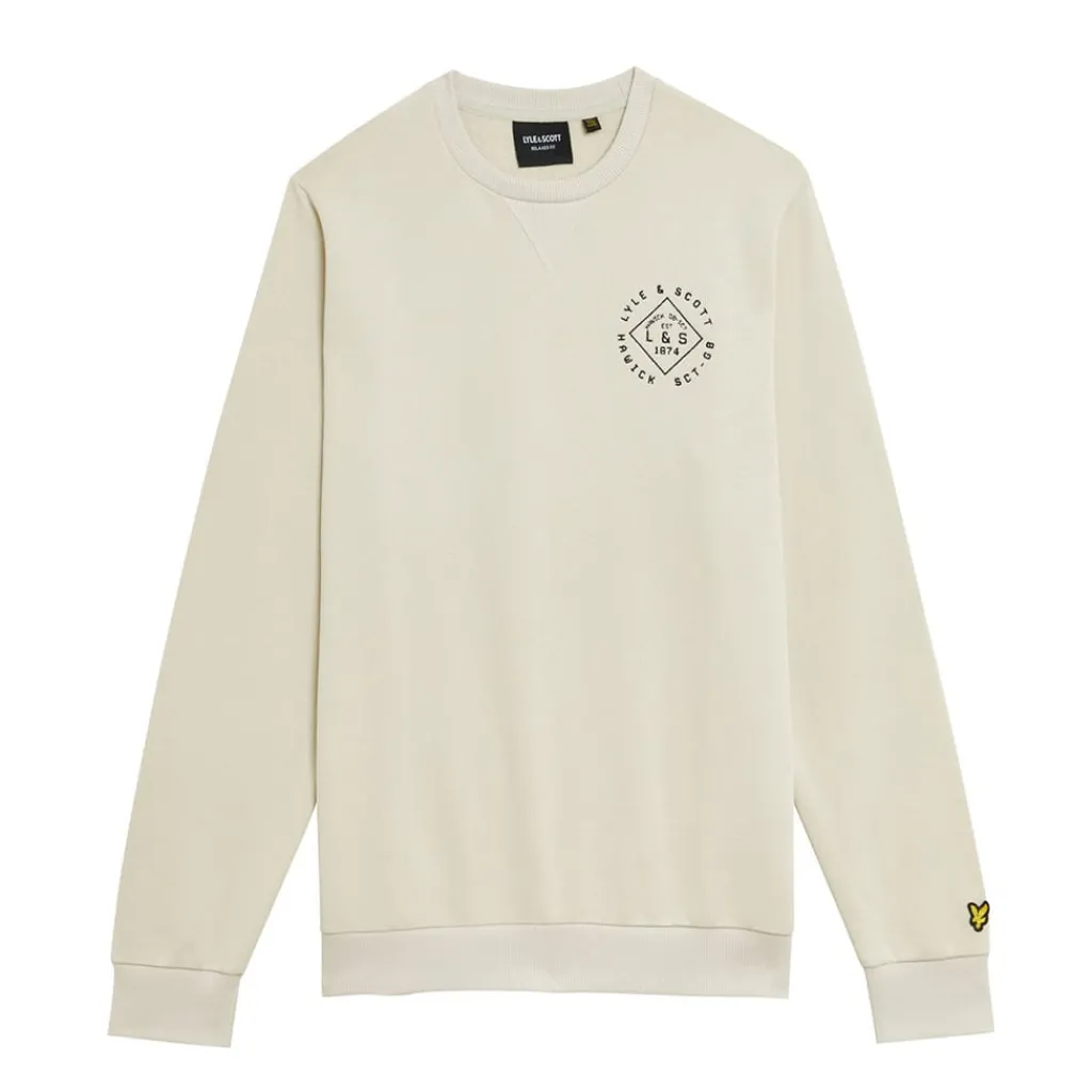 Sweatshirts*Lyle And Scott Stamp Crewneck Sweatshirt in Cream
