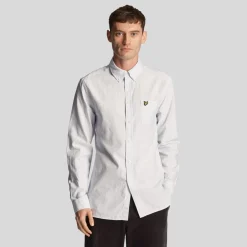 Shirts*Lyle And Scott Stripe Oxford Shirt in Blue-White