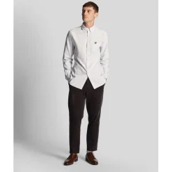 Shirts*Lyle And Scott Stripe Oxford Shirt in Blue-White