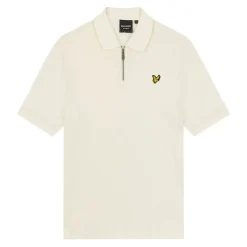 Polo Shirts*Lyle And Scott Textured Stripe Polo Shirt in White